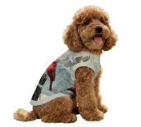 Cardina Birds Church Snowy Trees Dog Shirts Cooling Tank Vest L