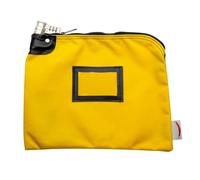 Cardinal bag supplies Bank Bag with Zipper, 9 x 12 Inch Money Bag with Combination Lock, Multipurpose Water Repellent Bank Bag,1000 Denier Nylon Puncture Resistant, Gold