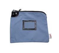 Cardinal bag supplies Locking Bank Bag Canvas Keyed Security, Money Bag, 9 x 12 inches (Gray Blue)