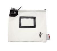 Cardinal bag supplies Medication Organizer Key Lock Bag with Cardholder, Travel Pill Organizer, Heavy Duty Medicine Lock System, Pill Pouch, 8 x 10 Inch (White)