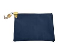 Cardinal bag supplies Medication Zipper Hood Security Bag with Included Padlock and Keys, Navy Blue, Hood