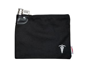 Cardinal bag supplies Opioid Anti Diversion Medication Lockable Bag, Combination Keyed Storage Case, Prescription Pouch, Pill Organizer, 8 x 10 inch (Black)