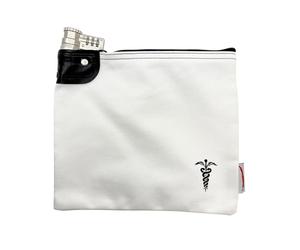 Cardinal bag supplies Opioid Anti Diversion Medication Lockable Bag, Combination Keyed Storage Case, Prescription Pouch, Pill Organizer, 8 x 10 inch (White)