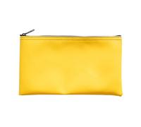 Cardinal bag supplies Vinyl Zipper Bag, Reusable Bag, Travel Pouch, Small Compact, Check Wallet, 11 x 6 Inch (Yellow)