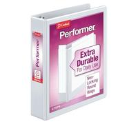 Cardinal Binder Performer with ClearVue Covers, 1.5" Round Rings, 350-Sheet Capacity, White
