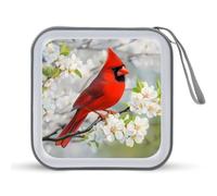 Cardinal Bird CD Case Holder Portable 40 Capacity DVD Wallet Storage Organizer for Car Travel