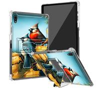 Cardinal Bird Clear Case for iPad Mini6 Case 8.3 Inch 2021(6th Gen) with Kickstand and Pencil Holder and Pencil Holder,Transparent TPU Back Shockproof Shell Cover for iPad Mini6