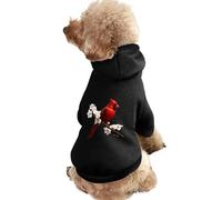 Cardinal Bird Cute Funny Dog Hoodie Sweatshirts Pet Pullover Puppy Cats Clothes for Small Medium Large