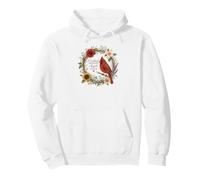 Cardinal Bird Floral Cottagecore Memorial Inspirational Pullover Hoodie
