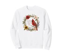 Cardinal Bird Floral Cottagecore Memorial Inspirational Sweatshirt