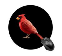 Cardinal Bird Funny Mouse Pads for Home Office | Non-Slip Laptop Mouse Mat with Stitched Edge for Travel 8inch Perfect Size