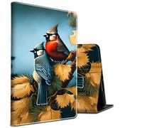 Cardinal Bird Pattern for iPad Air 5th/Air 4th Generation Case 2022/2020 10.9 Inch/iPad Pro 11" 2022/2021/2020/2025 BEOTIWAD PU Leather Shockproof Protective Cover with Auto Sleep/Wake
