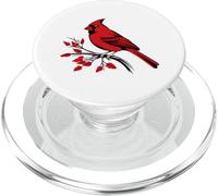 Cardinal Bird Red Black Tree Nature Lover Graphic PopSockets PopGrip for MagSafe