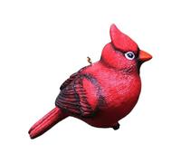 Cardinal Bird Statues - 8 Inch Resin | 3D Red Birds Figure with Intricate Handcrafted Details | Realistic Cardinal Christmas | Home Garden Christmas Sculpture