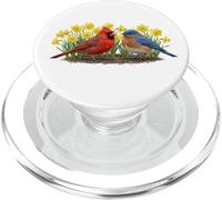 Cardinal Bluebird Daffodils Birdlover Birding Biologist Bird PopSockets PopGrip for MagSafe