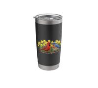 Cardinal Bluebird Daffodils Birdlover Birding Biologist Bird Stainless Steel Insulated Tumbler