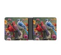 Cardinal Bluebird Jay Leather Wallet Slim Card Holder