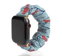 Cardinal Cute Bird Fashion Scrunchie Watch Strap Compatible with IWatch Series 1 2 3 4 5 6 Elastic Replacement Band