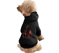 Cardinal Cute Bird Funny Dog Hoodie Sweatshirts Pet Pullover Puppy Cats Clothes for Small Medium Large