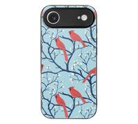 Cardinal Cute Bird Printed Glass Phone Case Slim Protective Cover Compatible with iPhone 17/17 Air/17 Pro/17 Pro Max