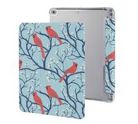 Cardinal Cute Bird Printed Tablet Case Compatible with iPad Series Hard Translucent Back Protective Cover