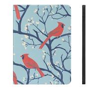 Cardinal Cute Bird Printed Tablet Cases Compatible with iPad Series Pencil Holder Slim Trifold Stand Protective Cover