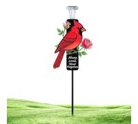Cardinal Garden Decor | Decorative Red Bird Sign With Light,Cardinal Decor Garden Stake Light - for Farmhouse Spring Nature Aesthetics Indoor