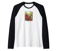 Cardinal Guitar Hammock Birdlover Birding Biologist Bird Raglan Baseball Tee