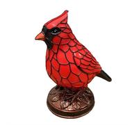 Cardinal Lamp - Red Resin Bird Desk Lamp, Soft Light Bedside Lantern for Christmas Art Decor, Livingroom Bedroom Home Decoration
