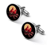 Cardinal Maple Leaves Cufflinks Funny Cuff Links for Men Father Dad Wedding Christmas Shirts