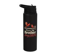 Cardinal Memorial Forever My Brother Always with Me Stainless Steel Insulated Water Bottle