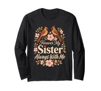 Cardinal Memorial Forever My Sister Always with Me Long Sleeve T-Shirt