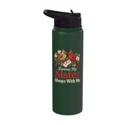 Cardinal Memorial Forever My Sister Always with Me Stainless Steel Insulated Water Bottle