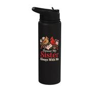 Cardinal Memorial Forever My Sister Always with Me Stainless Steel Insulated Water Bottle