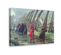 Cardinal Richelieu at The Siege of La Rochelle Canvas Art Poster And Wall Art Picture Print Modern Family Bedroom Decor Frame 24x36inch(60x90cm)