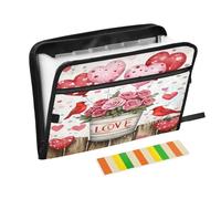 Cardinal Rose Balloon Expanding File Folder A4,13 Pockets File Organiser, Paperwork A4 Plastic Wallet Document Storage Expander for School,Office and Home