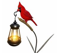 Cardinal Solar Light-A Beautiful Garden Light that Feels Full of Life,Cardinal Decor Garden Stake,LED Red Bird Lantern Light,Solar Lanterns Outdoor Waterproof for Patio Lawn Porch,Gift for Mom Grandma