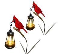 Cardinal Solar Light Outdoor Garden, Cardinal Solar Lantern for Patio Lawn