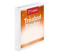 Cardinal Treated Binder ClearVue Locking Round Ring, 1 Inch, White (32200)