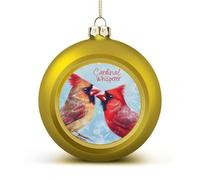Cardinal Whisperer Christmas Ball Ornaments Funny Christmas Tree Decorations Red And Gold for Holiday Party Decor