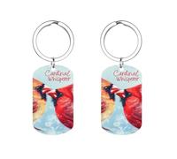Cardinal Whisperer Custom Keychains for Men Women Funny Key Chain Accessory Backpack Purse Bag Charms Gifts