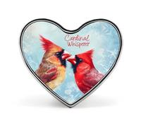 Cardinal Whisperer Cute Brooch Badge Heart Shape Pin Hat Clothing Jewelry Accessories Gifts for Wedding Party