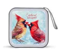 Cardinal Whisperer Funny CD Case 40 Capacity DVD Holder Portable Storage Disc Binder Wallet for Car Home Travel