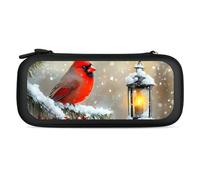Cardinal Winter Bird Printed Carrying Case for Switch Hard Protective Cover for Game Card and Accessories