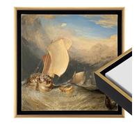 Cardinali Renewal Core Floater Frame, Black/Antique Gold, 24X24, For 1-1/2" Deep Canvas, 4 Pack - Open Back Floating Canvas Frames, No Glass or Backing, Hardware Included