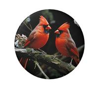 Cardinals Birds Fauna Wild Button Pins 1 Pc, 2.4 Inch Round Button Badges Metal Personalized Picture Photo Pin Buttons Kit For Craft Supplies Christmas Diy Party Projects, 1 PC, One size