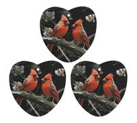 Cardinals Birds Fauna Wild Car Air Freshener Hanging Incense Chips 3 Pack Automotive Scented Hanging Sheets Love form for Car Home Auto Interior Decor