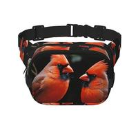 Cardinals Birds Fauna Wild Fanny Pack Fashion Belt Bag Lightweight Waist Pouch With Adjustable Strap Crossbody Bags For Women Travel Sports Running