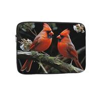 Cardinals Birds Fauna Wild Laptop Sleeve for Women Men, 15 Inch Waterproof Laptop Bag Lightweight Notebook Computer Cover Bag