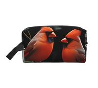 Cardinals Birds Fauna Wild Water-Resistant Travel Toiletry Organizer Bag, Large Capacity Portable Cosmetic Storage for Gym/Daily Essentials